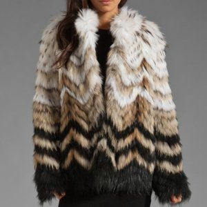 Black and Tan Fur Coat